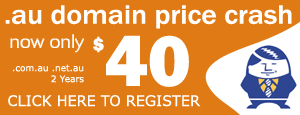 .au domains now $40